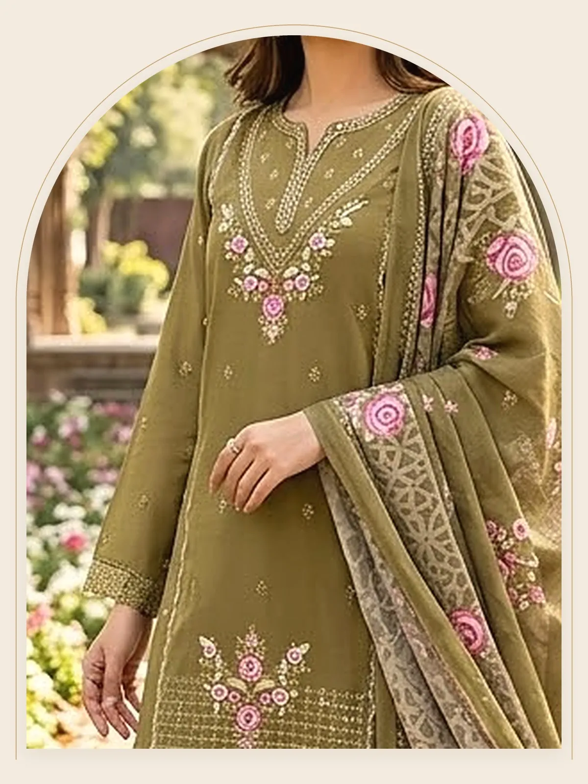 Zaitoon — Olive Floral 3-Piece