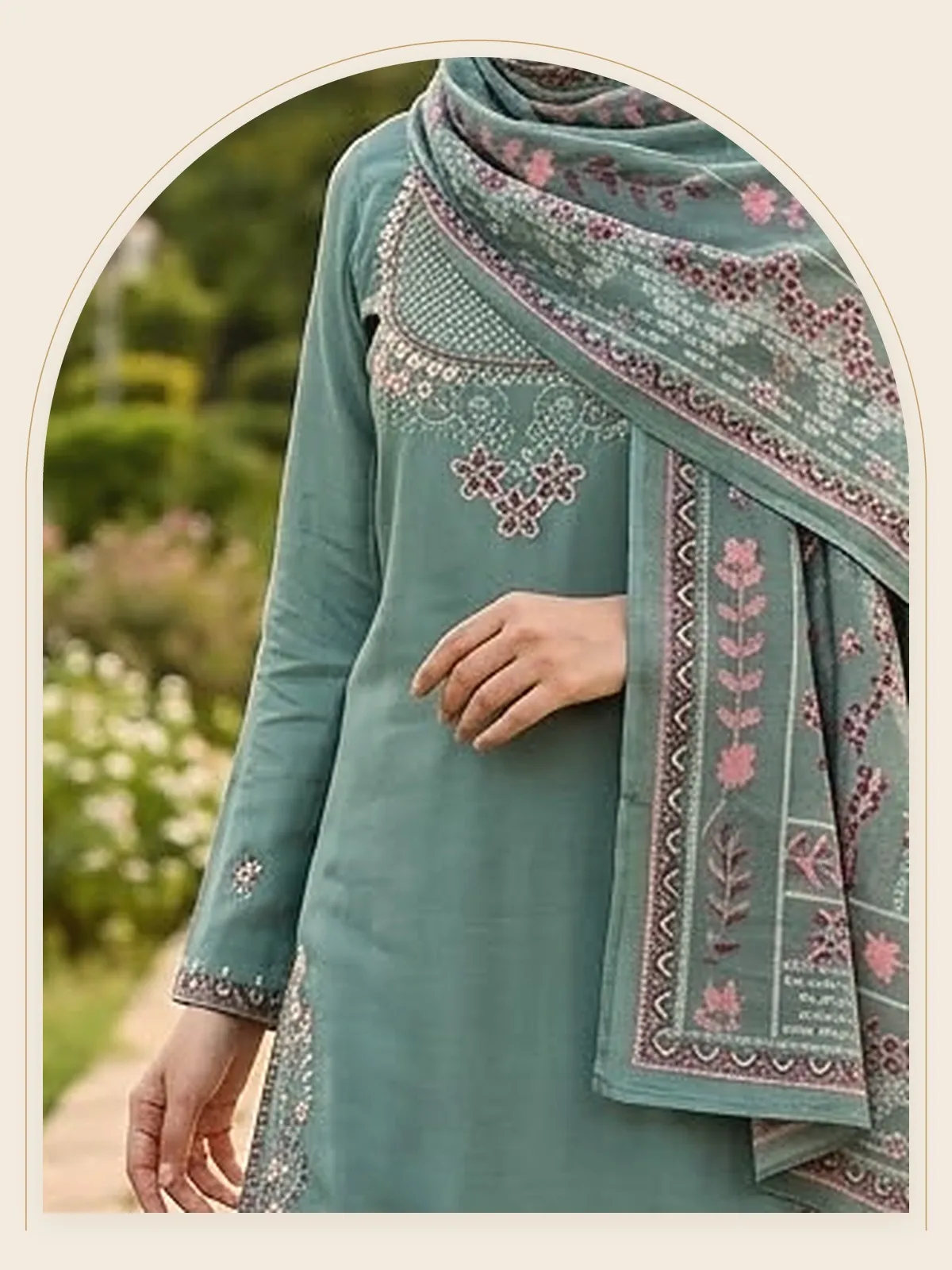 Firoza — Teal Gharara Set