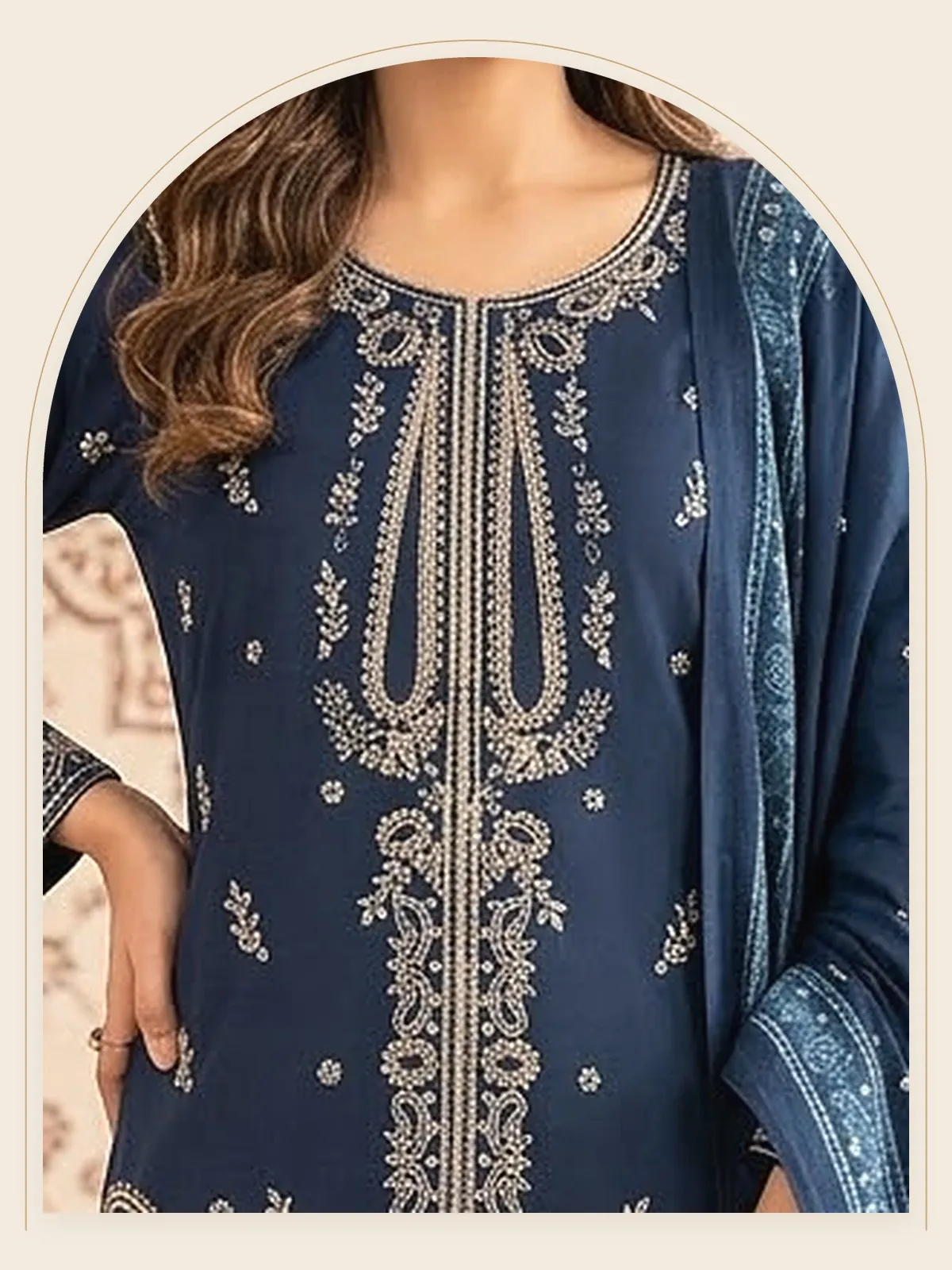 Saagar — Navy Paisley 3-Piece