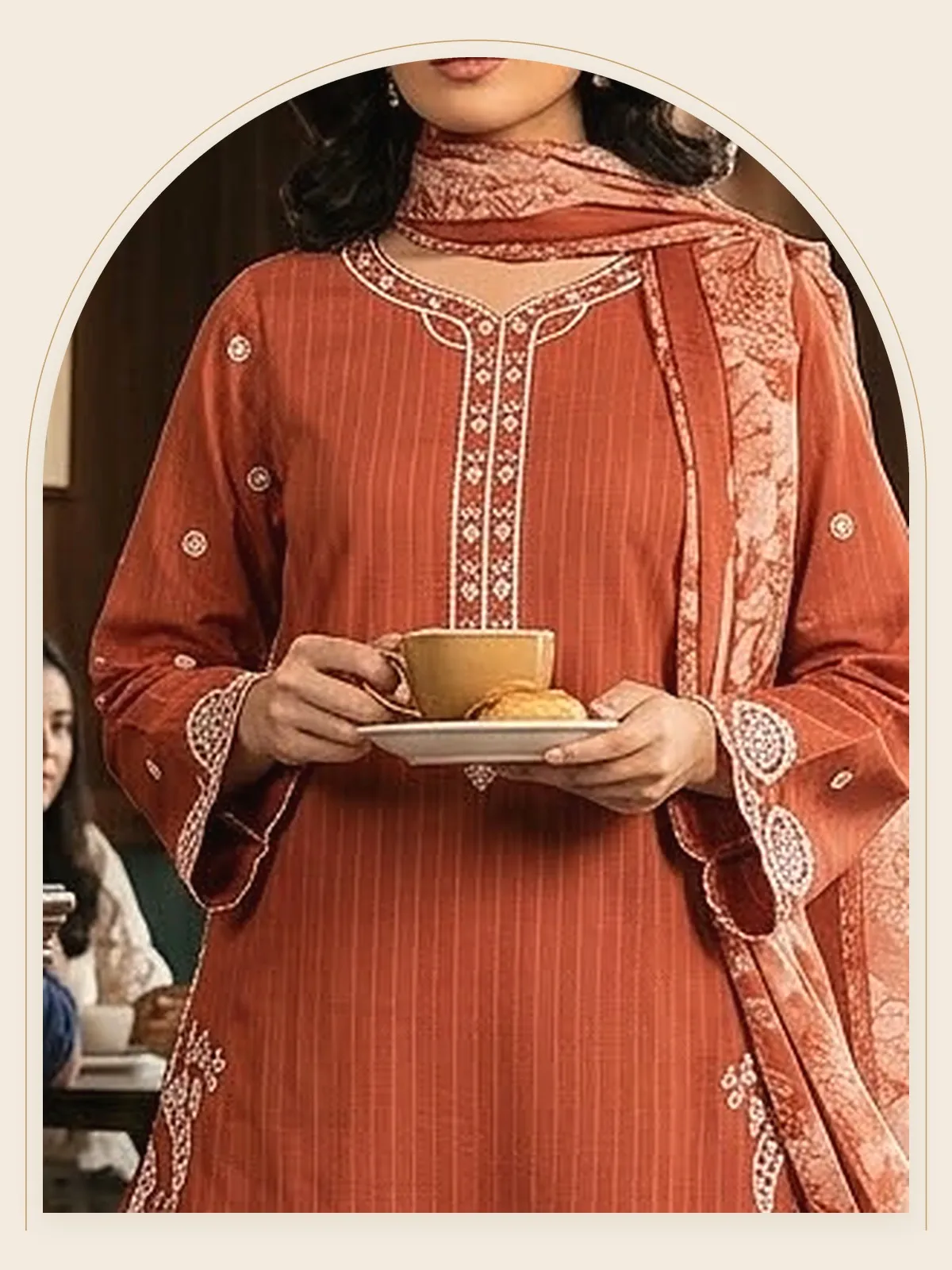Kesar — Rust Sharara Set