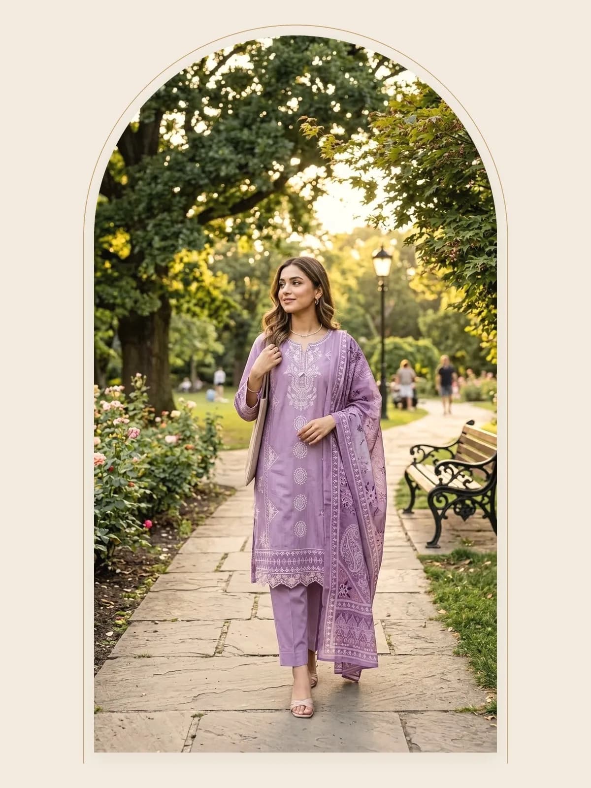 Banafsha — Lilac Medallion 3-Piece