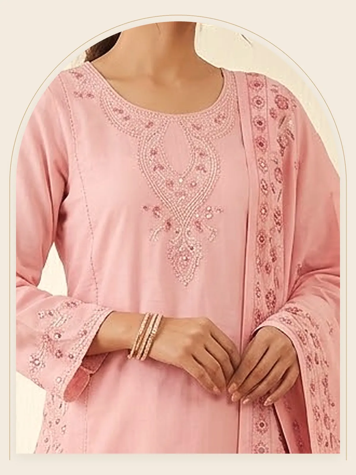 Gulab — Pink Embroidered 3-Piece